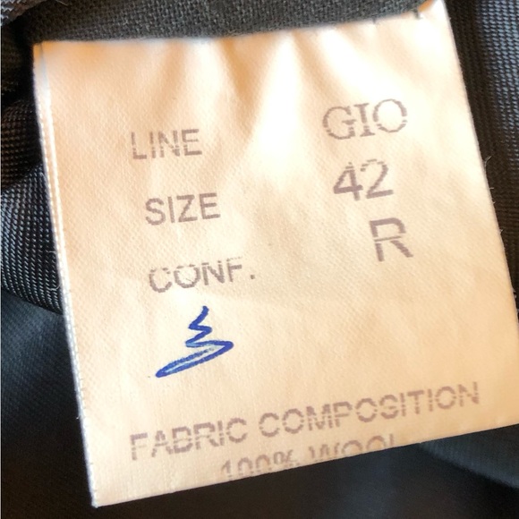 Emilio Yuste Wool 2 Piece Navy Blue Pinstripe Suit Size 42R Slacks W35” L29.5” - Picture 14 of 16